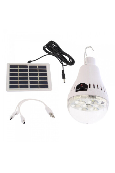 OEM Λάμπα LED επαναφορτιζόμενη με ηλιακό πάνελ και Powerbank 5W 7 SMD USB HB-...