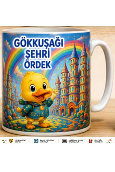 Rana İkra Art Rainbow City Duck Mug