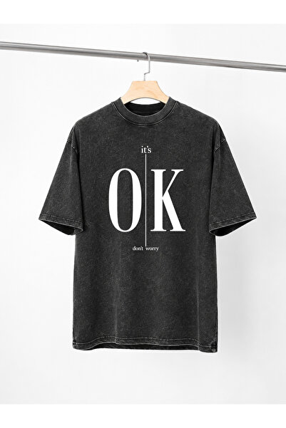 Pink Sky Unisex Oversize Vintage Washed Street Style Μόδα του δρόμου Βαμβακερ...