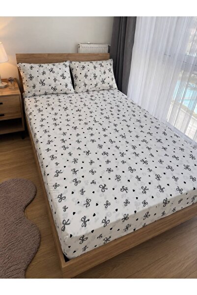 Sheri Home Lastikli Çarşaf Seti %100 Pamuk Yumuşak Dokulu-Kaymaz Tam Geçmeli ...