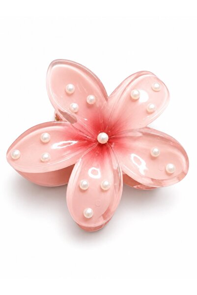 New Obsessions Pearl Decorated Hibiscus Flower Latch Buckle