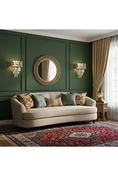 Generic Brand أبليك حائط ذهبي بتصميم عصري – E14 × 2