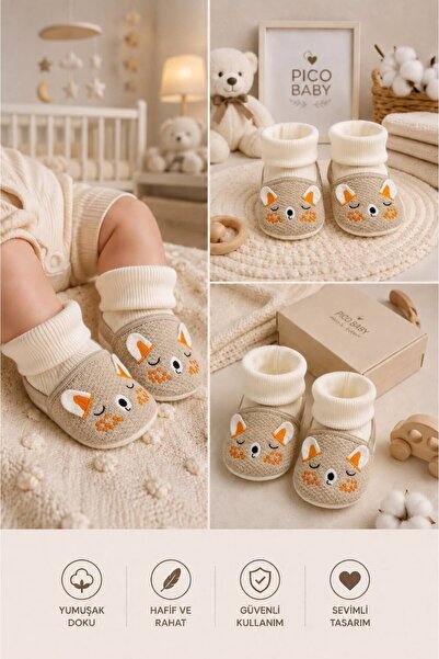Pico Baby جوارب ناعمة / نعل مضاد للانزلاق / أحذية أطفال محبوكة للخطوة الأولى