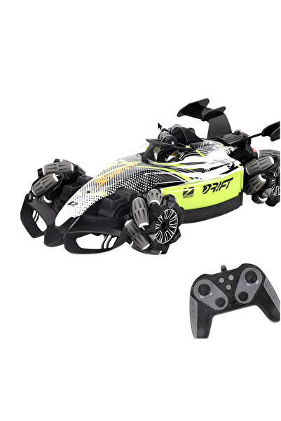CWT RC Formula Drift 360 mini car with omni-directional wheels, light jet eff...