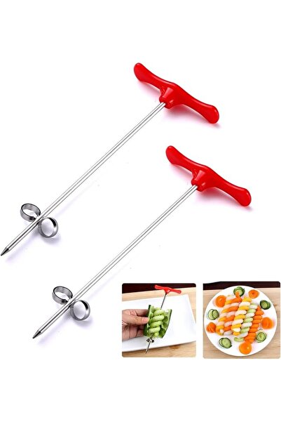 GENERAL 2pcs Carrot Cucumber Manual Spiral Screw Slicer Cutter Spiralizer Veg...