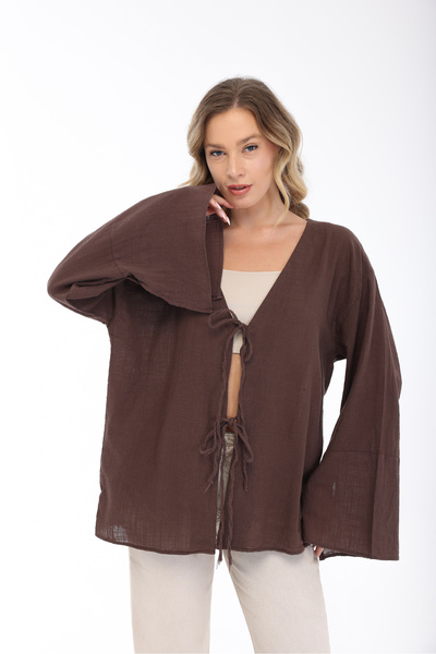 blayn jeans Blayn Women's Linen Kimono – Oversized Comfortable Fit Summer Lon...