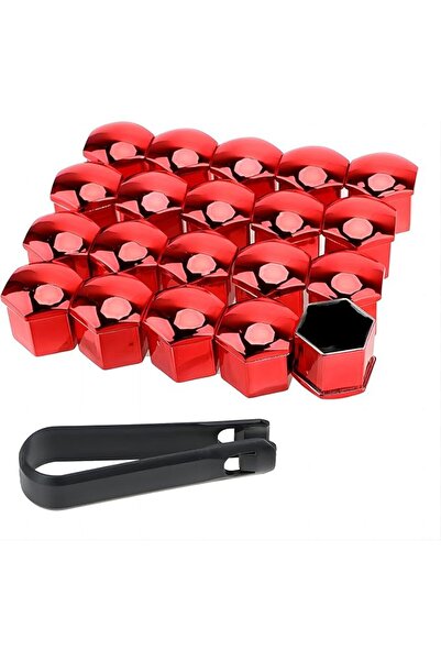 GENERAL Wheel Nut Cap,20 Pieces Universal Chrome Plastic Wheel Bolt Nut Cover...