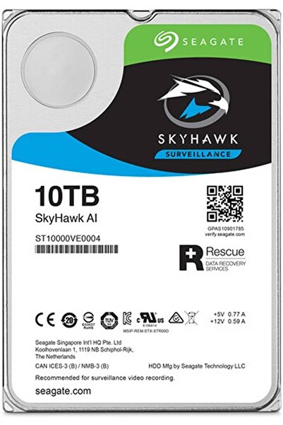 Seagate SkyHawk AI, 10 TB, Video Internal Hard Drive, 3.5", SATA, 6Gb/s, 256M...
