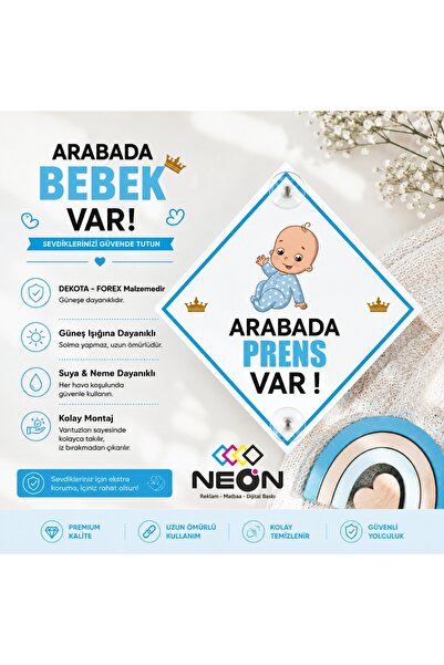 NEON Dijital Baskı Merkezi Dikkat Arabada Bebek Var / FOREX - DEKOTA İkaz Lev...