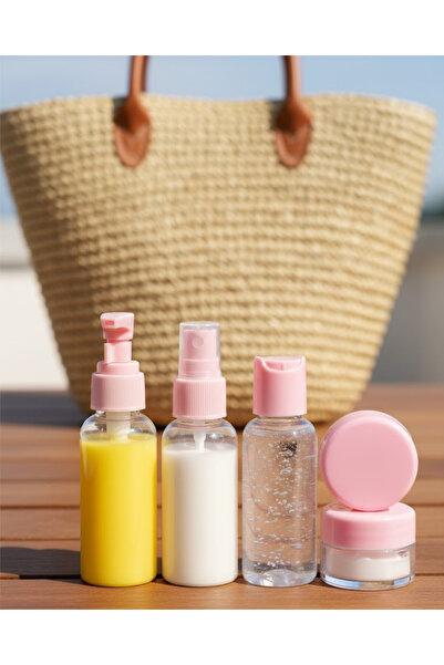 BŞK VİRGO Compact 5-Piece Travel Cosmetic Bottle Set