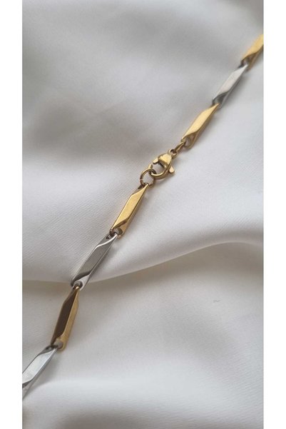 asd accessory Trend Cube Triangle Melon (Singapore) Model Women'S/Men's Steel Necklace/ 65cm
