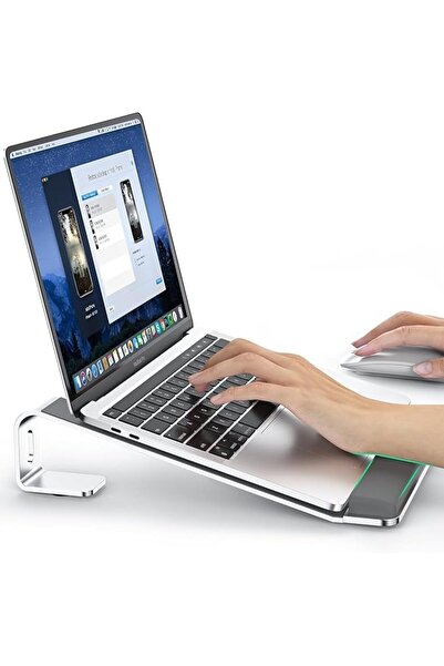EXCEFORE Desktop Laptop Stand With Wrist Rest, Ergonomic Design, Adjustable A...