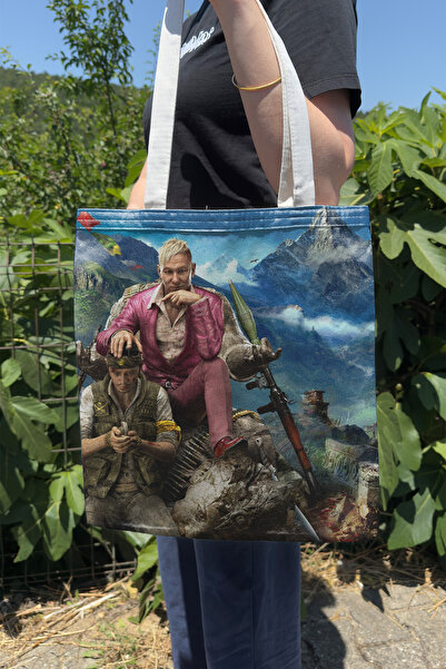 ZipZap حقيبة قماشية مطبوعة على الوجهين من Far Cry V4، لعبة فيديو للكمبيوتر