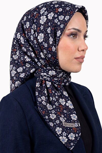 hadiora Women's Navy Blue Floral Patterned Daily Use Cotton Stitched Writing