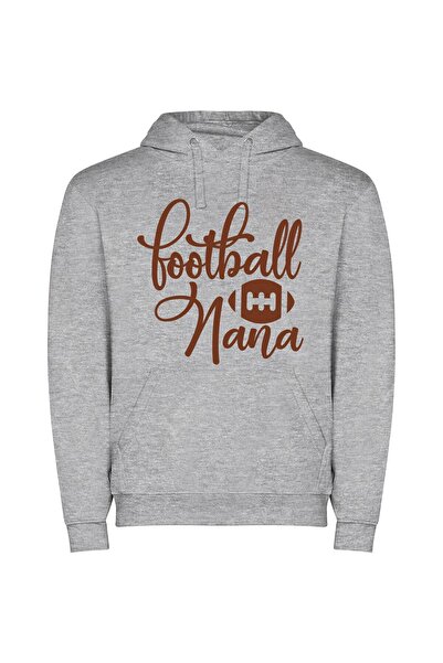 iLovePrints Mama's Gridiron Glory Φούτερ με κουκούλα σε χρώμα Γκρι