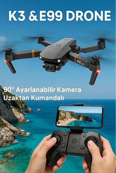 Genel Markalar Katlanabilir HD Kameralı Drone, 500-1000 Metre Uçuş Mesafeli v...
