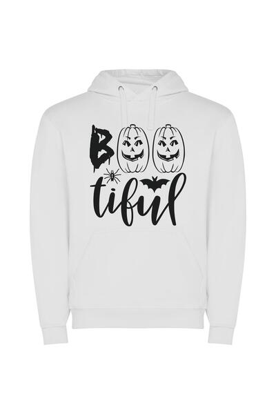 iLovePrints Mystic Jack-o'-Lanterns Φούτερ με κουκούλα σε χρώμα Λευκό