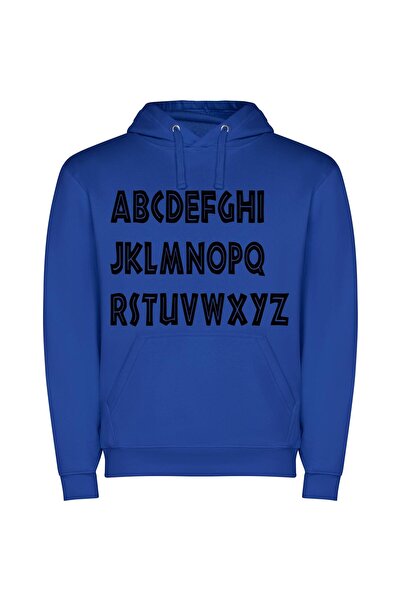 iLovePrints Sci-Fi ABC Extravaganza Φούτερ με κουκούλα σε χρώμα Μπλε