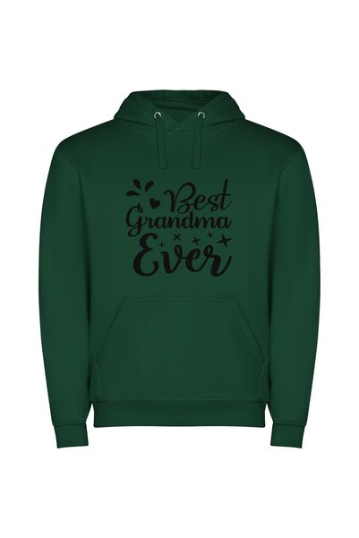 iLovePrints Grandma - The Ultimate Best Φούτερ με κουκούλα σε χρώμα Πράσινο