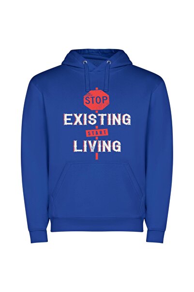 iLovePrints Stop & Elevate: An Exciting Existence Φούτερ με κουκούλα σε χρώμα...