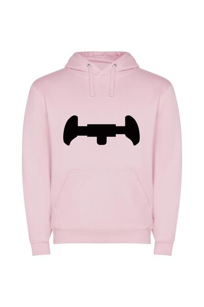 iLovePrints Elegant Toothbrush Silhouette Φούτερ με κουκούλα σε χρώμα Ροζ
