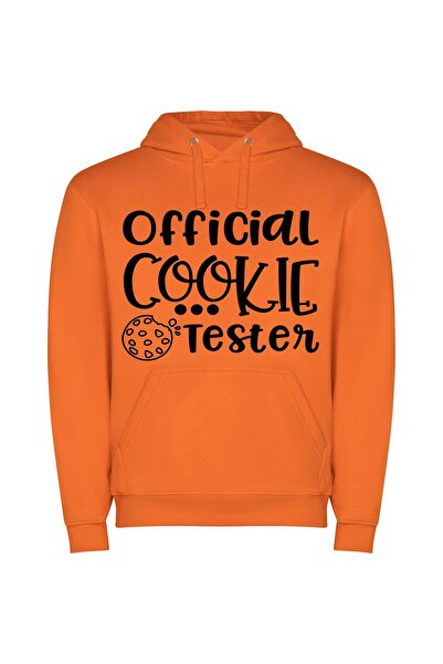 iLovePrints Official Cookie Test Lab Φούτερ με κουκούλα σε χρώμα Πορτοκαλί