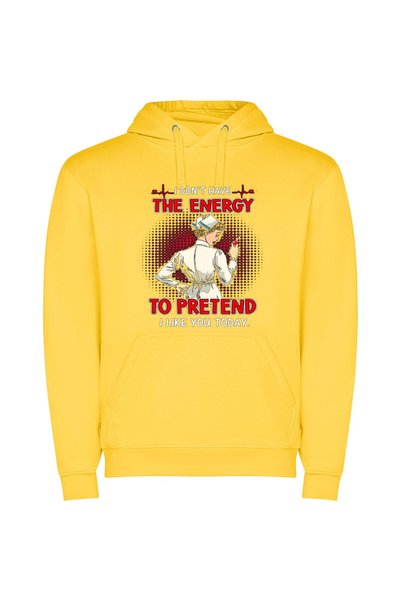 iLovePrints Sizzling Culinary Energy Φούτερ με κουκούλα σε χρώμα Κίτρινο