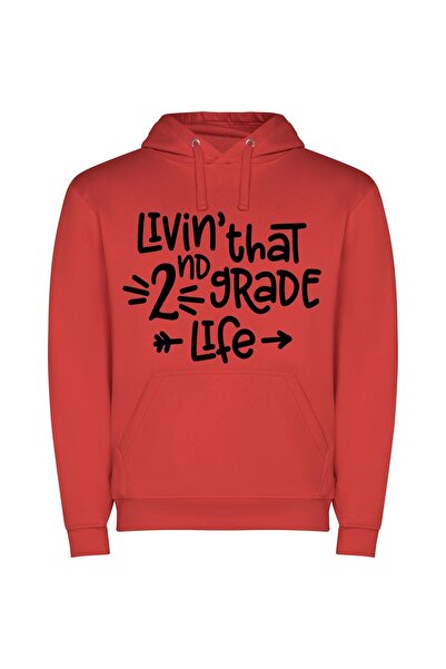 iLovePrints True Life SVG Art Φούτερ με κουκούλα σε χρώμα Κόκκινο