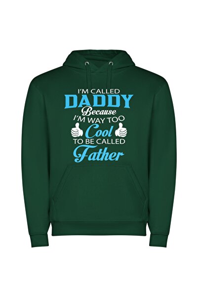 iLovePrints Daddy Cool Vibes Φούτερ με κουκούλα σε χρώμα Πράσινο
