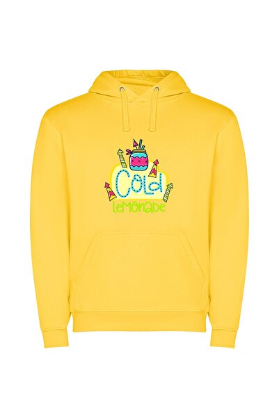 iLovePrints Delicious Frozen Delights Φούτερ με κουκούλα σε χρώμα Κίτρινο