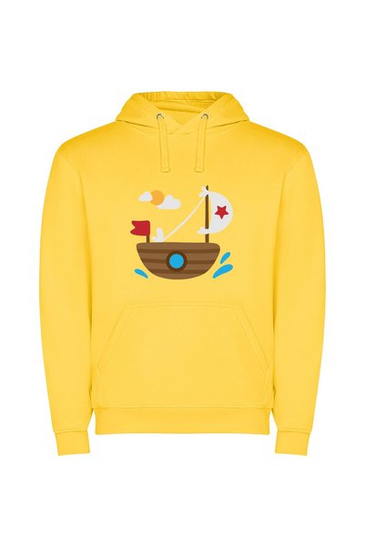 iLovePrints Nautical Flag Serenity Φούτερ με κουκούλα σε χρώμα Κίτρινο