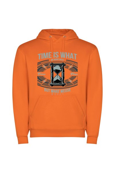 iLovePrints Time's Last Hourglass Glory Φούτερ με κουκούλα σε χρώμα Πορτοκαλί