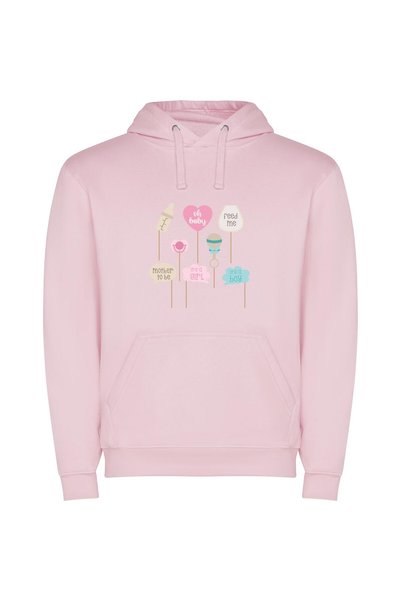 iLovePrints Edible Dreamy Toppers Φούτερ με κουκούλα σε χρώμα Ροζ