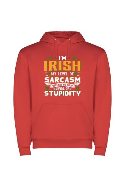 iLovePrints Irish Sarcasm: Shamrocked Sophistication Φούτερ με κουκούλα σε χρ...