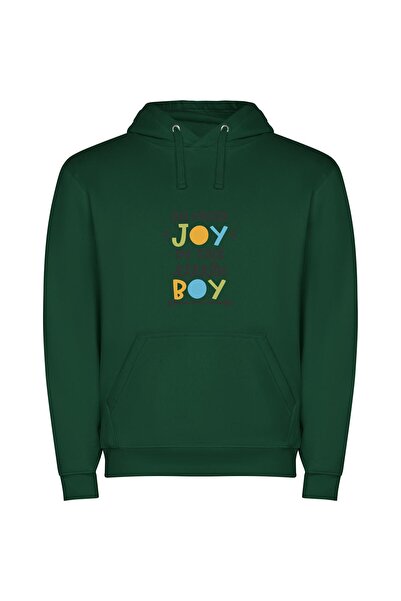 iLovePrints Radiant Little Joy Φούτερ με κουκούλα σε χρώμα Πράσινο