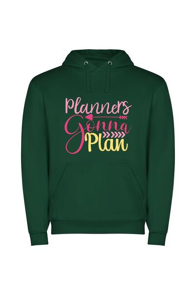 iLovePrints Colorful Planning Odyssey Φούτερ με κουκούλα σε χρώμα Πράσινο