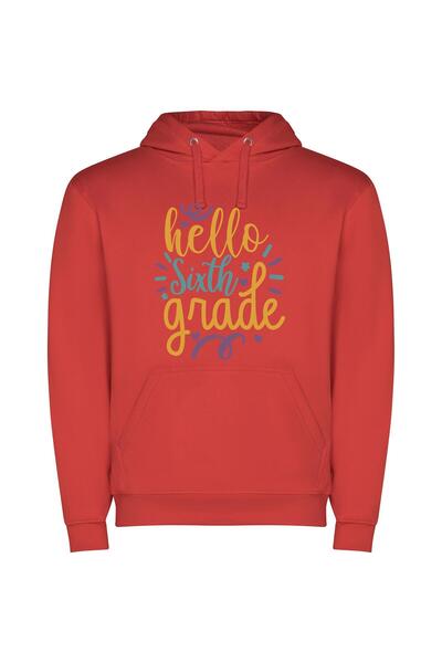 iLovePrints Artistic Greetings: Hello 6th Grade! Φούτερ με κουκούλα σε χρώμα ...