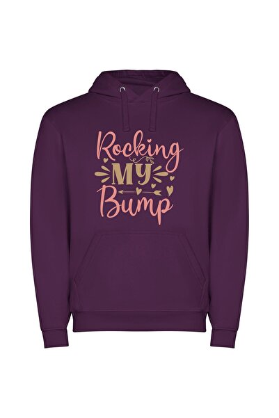 iLovePrints Bumpin' in Style Φούτερ με κουκούλα σε χρώμα Μωβ
