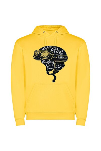 iLovePrints Worded Masterpiece Motorcycle Helmet Φούτερ με κουκούλα σε χρώμα ...