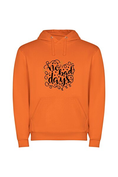 iLovePrints Elevated Monochrome Lettering: No Bad Days Φούτερ με κουκούλα σε ...