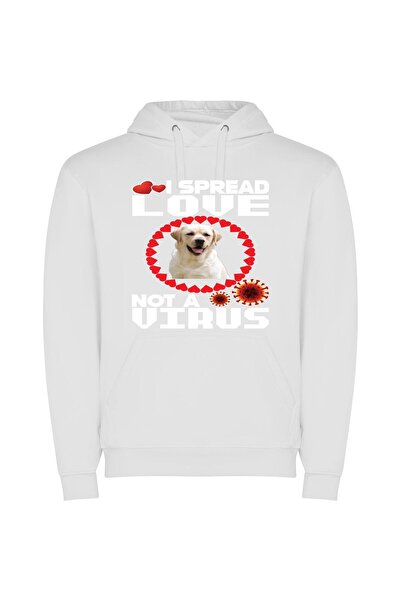 iLovePrints Cute Canine Collection Φούτερ με κουκούλα σε χρώμα Λευκό
