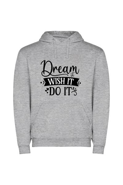 iLovePrints Infinite Dreamer Φούτερ με κουκούλα σε χρώμα Γκρι