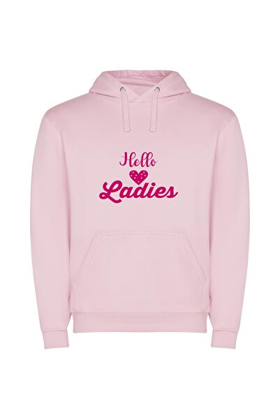 iLovePrints Pretty in Pink Greetings Φούτερ με κουκούλα σε χρώμα Ροζ