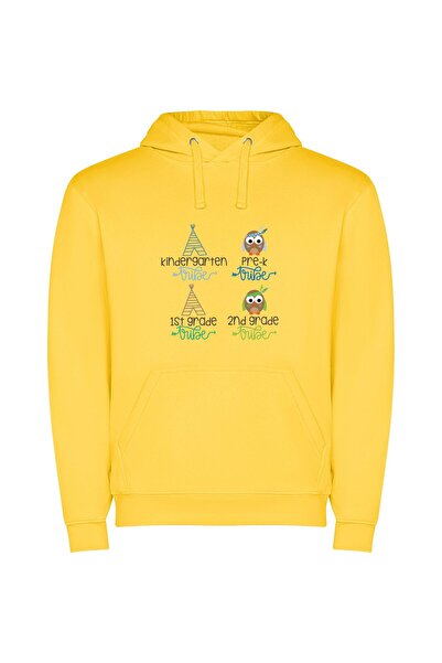 iLovePrints Whimsical Owl Tee Collection Φούτερ με κουκούλα σε χρώμα Κίτρινο