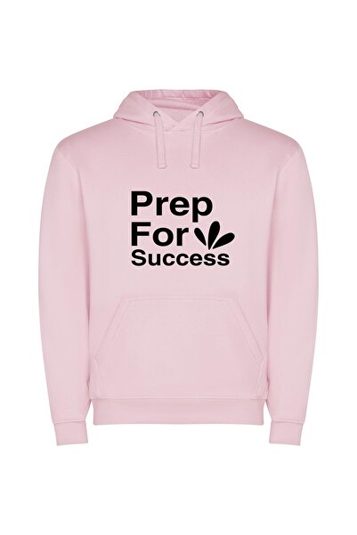 iLovePrints Success in Monochrome Φούτερ με κουκούλα σε χρώμα Ροζ