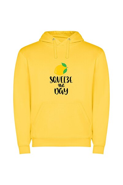 iLovePrints Lemony Squeeze Delight Φούτερ με κουκούλα σε χρώμα Κίτρινο