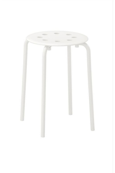 IKEA Plastik, metal ayaklı Mutfak taburesi Beyaz