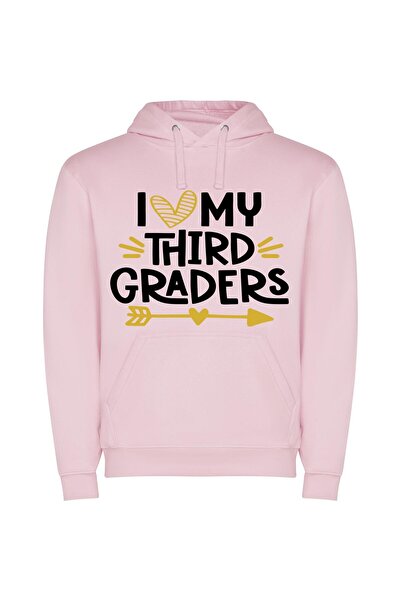 iLovePrints Adored Graders: Trio Triumph Φούτερ με κουκούλα σε χρώμα Ροζ