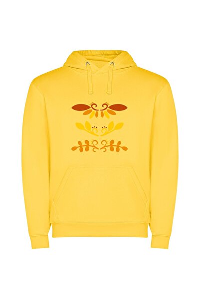 iLovePrints Blooming Symmetry: Floral Illustration Φούτερ με κουκούλα σε χρώμ...