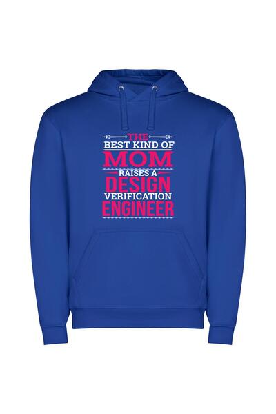 iLovePrints Respected Mom Engineer Φούτερ με κουκούλα σε χρώμα Μπλε